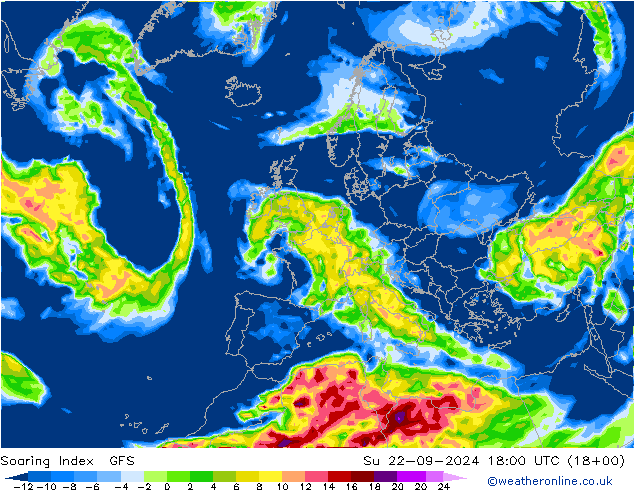 Soaring Index GFS Вс 22.09.2024 18 UTC