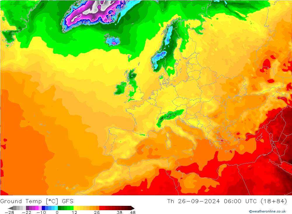 Bodentemperatur GFS Do 26.09.2024 06 UTC