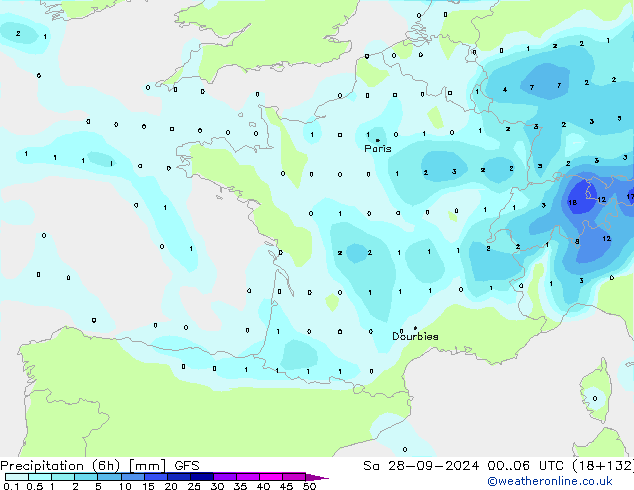 Z500/Rain (+SLP)/Z850 GFS Sa 28.09.2024 06 UTC