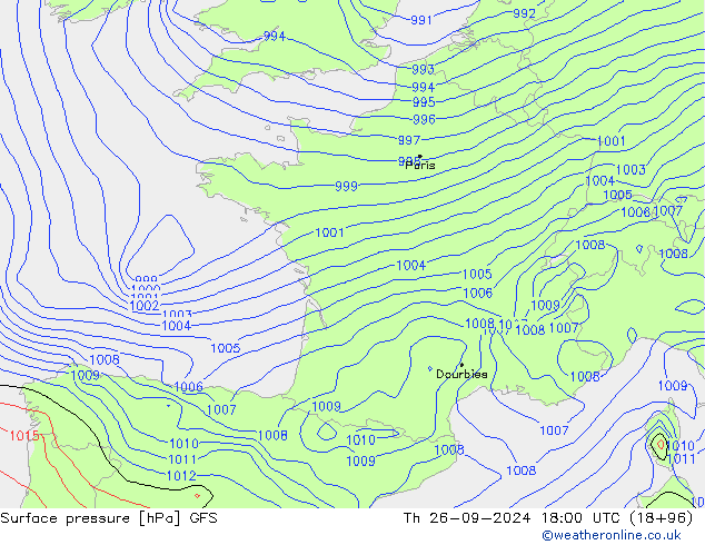 GFS: Čt 26.09.2024 18 UTC