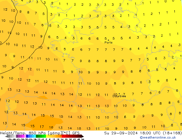 GFS: dom 29.09.2024 18 UTC