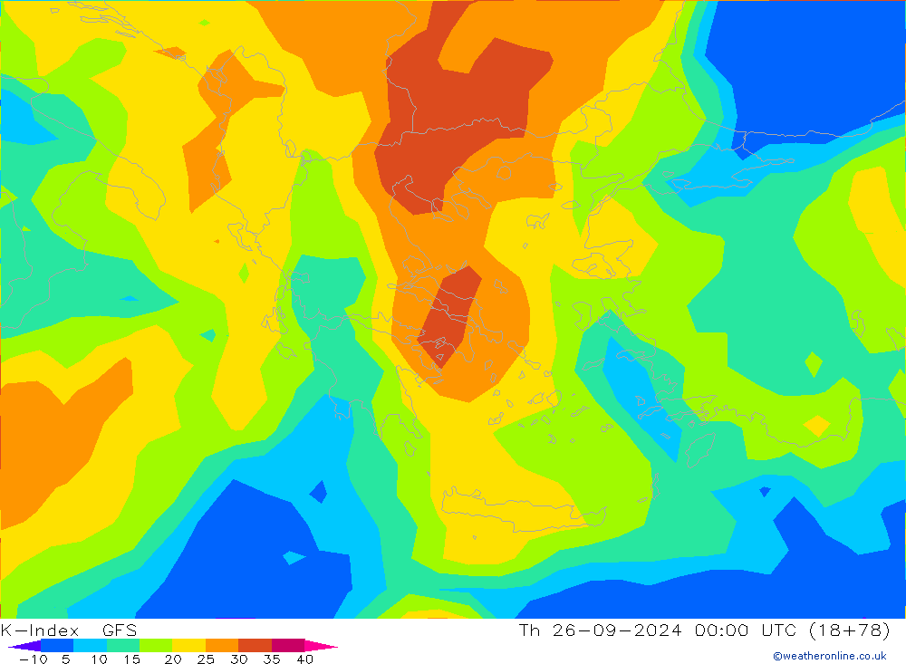 K-Index GFS Th 26.09.2024 00 UTC