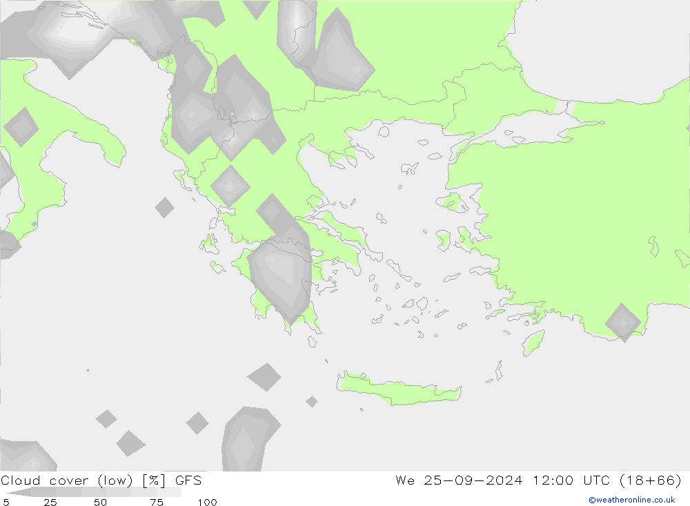 Cloud cover (low) GFS September 2024