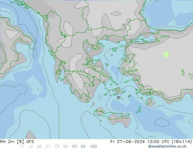 RH 2m GFS Sex 27.09.2024 12 UTC