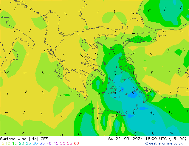  10 m GFS  22.09.2024 18 UTC