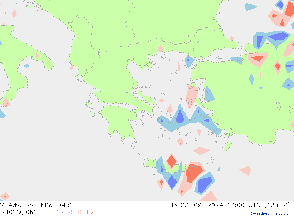 V-Adv. 850 hPa GFS Mo 23.09.2024 12 UTC