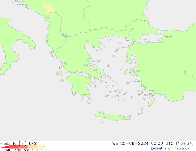 Visibility GFS We 25.09.2024 00 UTC