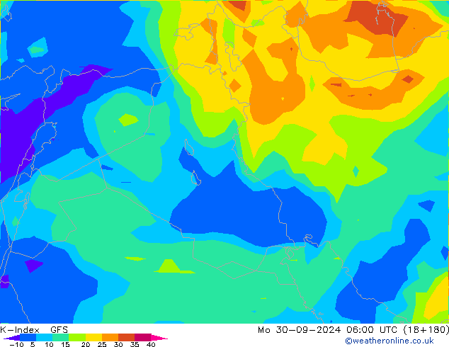 K-Index GFS septembre 2024