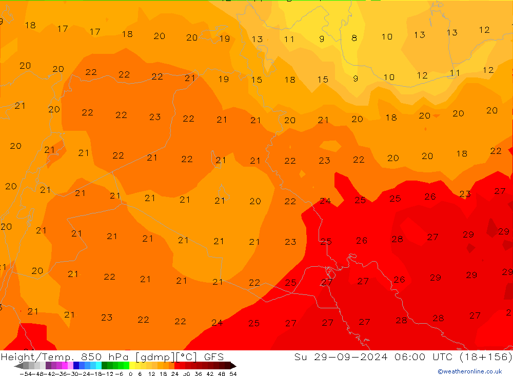 Z500/Rain (+SLP)/Z850 GFS Su 29.09.2024 06 UTC