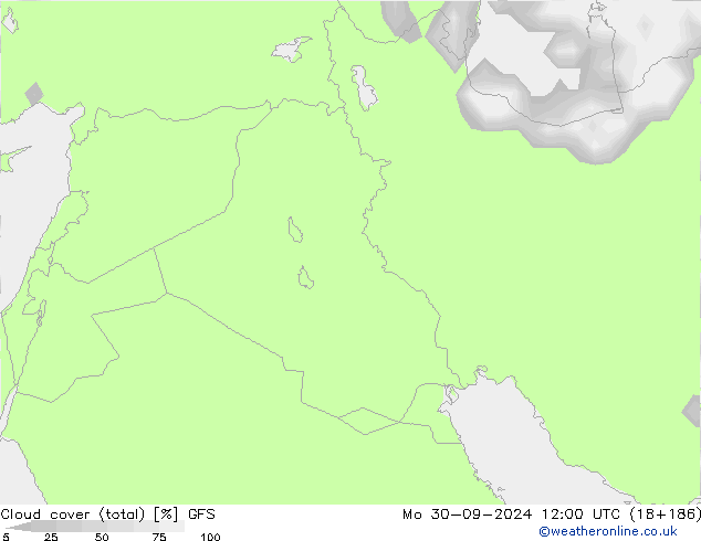 Wolken (gesamt) GFS September 2024