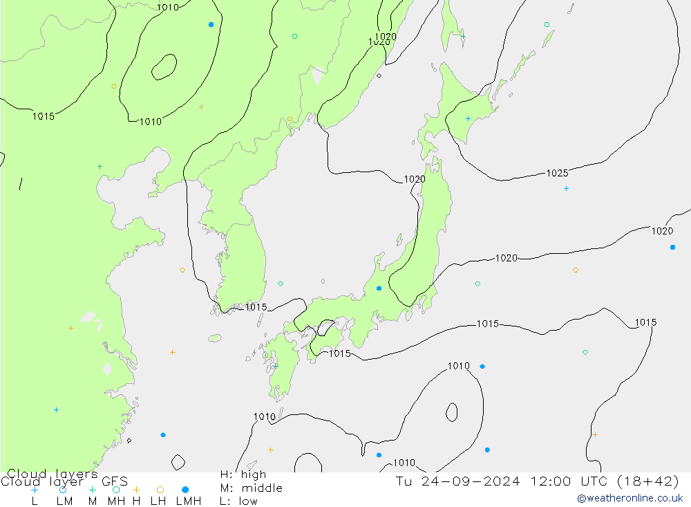 Cloud layer GFS mar 24.09.2024 12 UTC