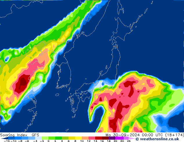 Soaring Index GFS Mo 30.09.2024 00 UTC