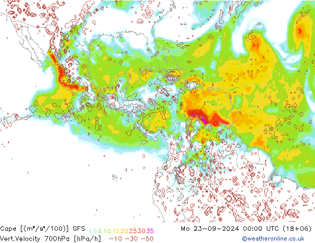 Cape GFS Po 23.09.2024 00 UTC