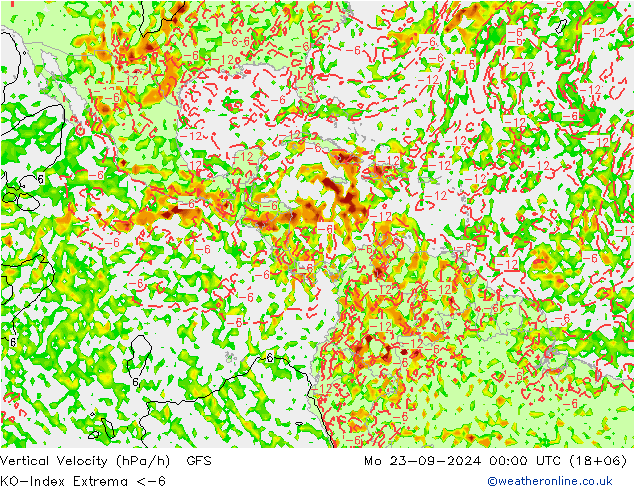 Convection-Index GFS lun 23.09.2024 00 UTC