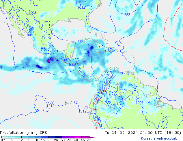 Neerslag GFS di 24.09.2024 00 UTC