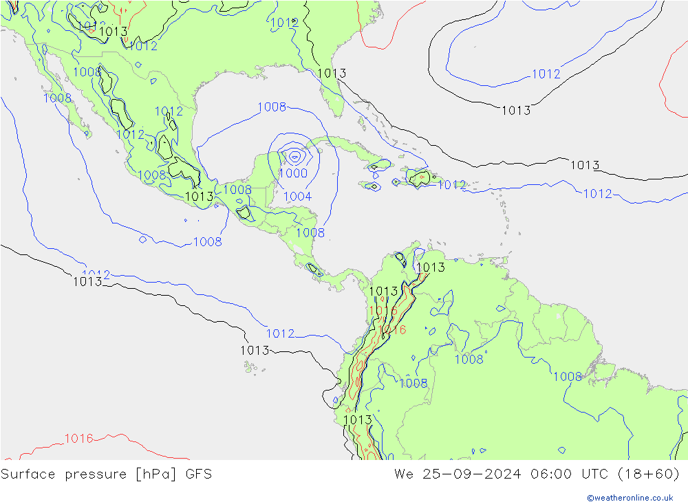 GFS: mié 25.09.2024 06 UTC