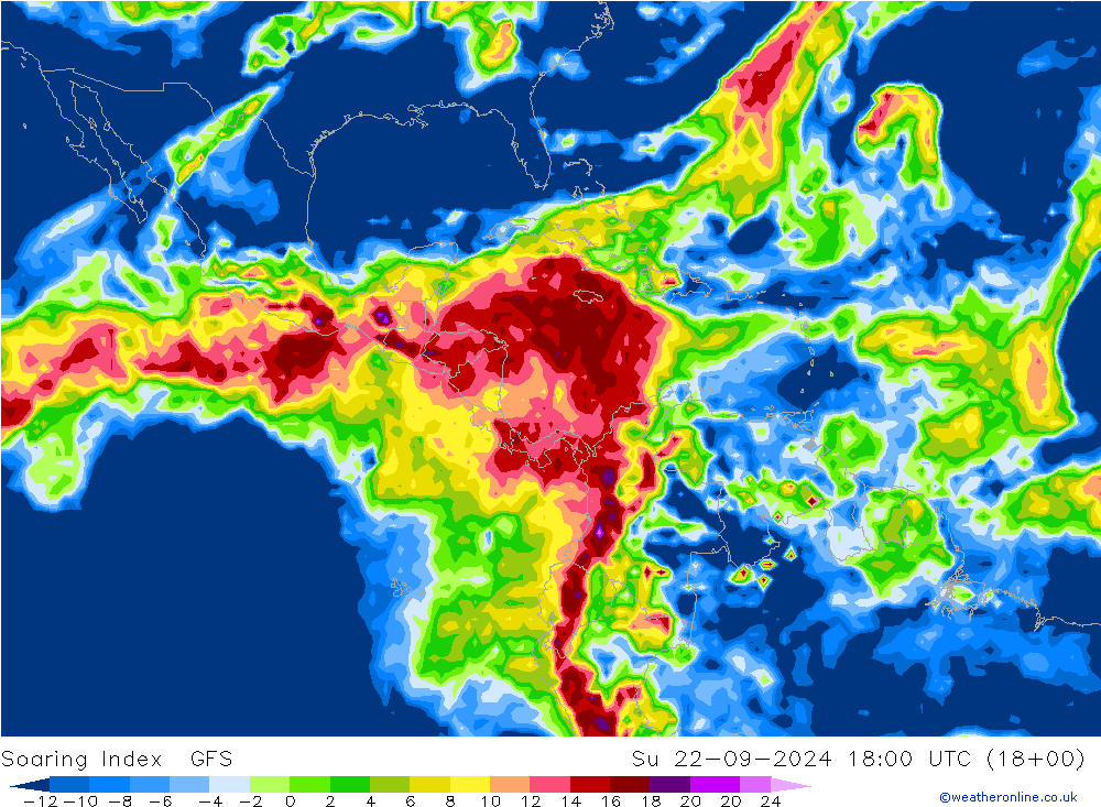 Soaring Index GFS Su 22.09.2024 18 UTC