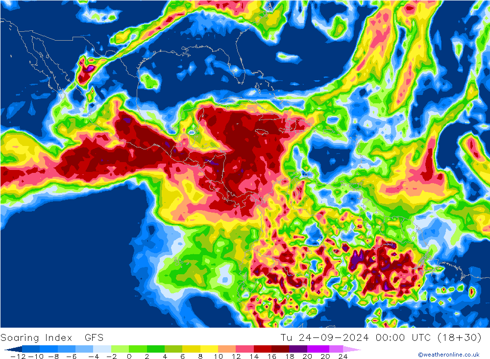 Soaring Index GFS Tu 24.09.2024 00 UTC