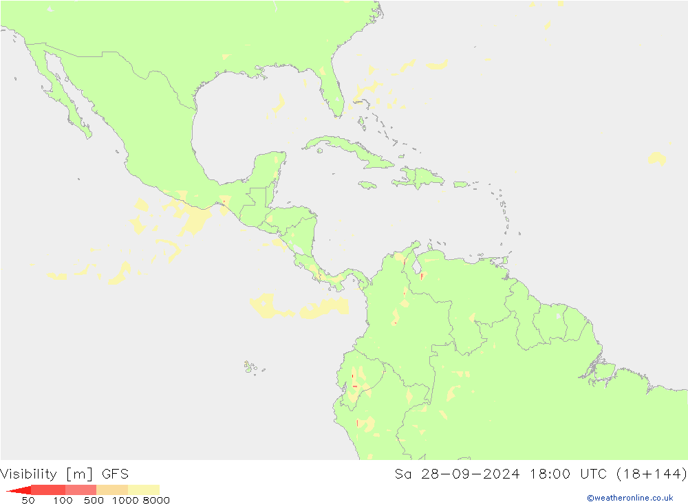 видимость GFS сб 28.09.2024 18 UTC