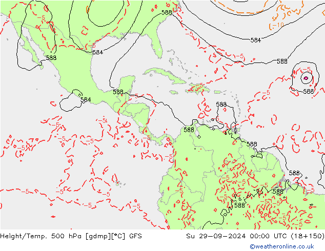 Z500/Regen(+SLP)/Z850 GFS zo 29.09.2024 00 UTC