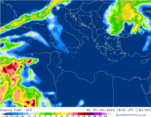 Soaring Index GFS Mo 30.09.2024 18 UTC