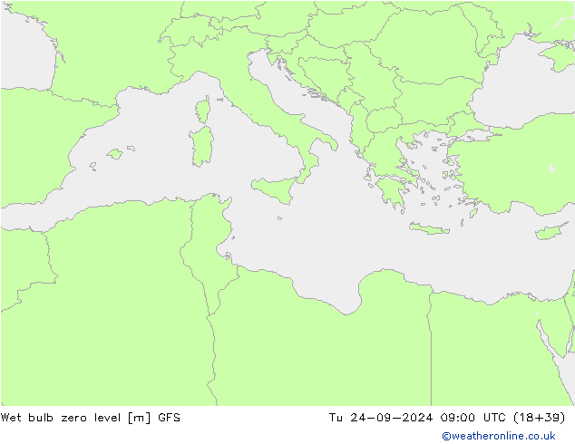 Theta-W Nulgradenniveau GFS di 24.09.2024 09 UTC