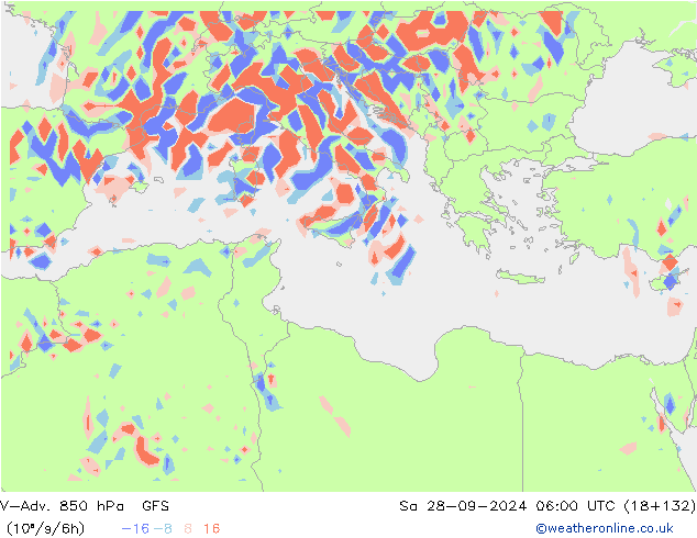 V-Adv. 850 hPa GFS  28.09.2024 06 UTC