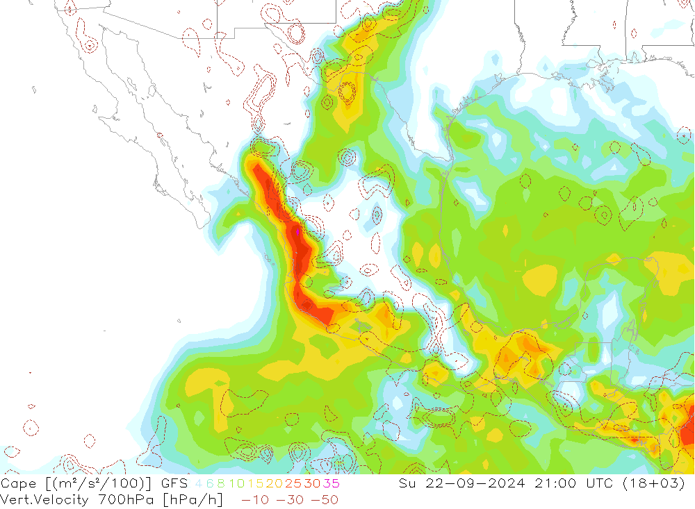 Cape GFS  22.09.2024 21 UTC