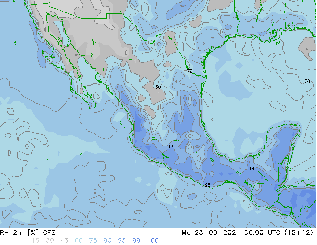 RH 2m GFS Seg 23.09.2024 06 UTC