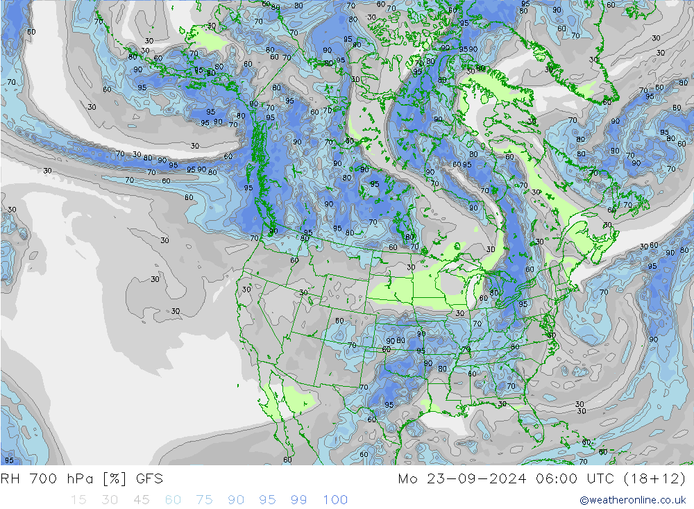 RV 700 hPa GFS ma 23.09.2024 06 UTC