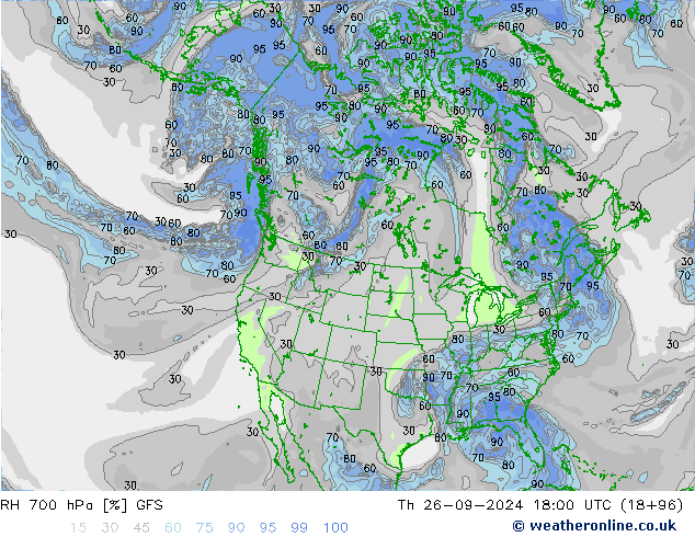 RV 700 hPa GFS do 26.09.2024 18 UTC