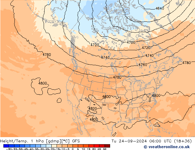 Height/Temp. 1 hPa GFS Tu 24.09.2024 06 UTC