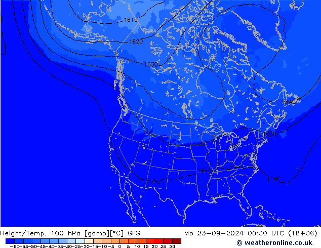 Height/Temp. 100 hPa GFS Seg 23.09.2024 00 UTC