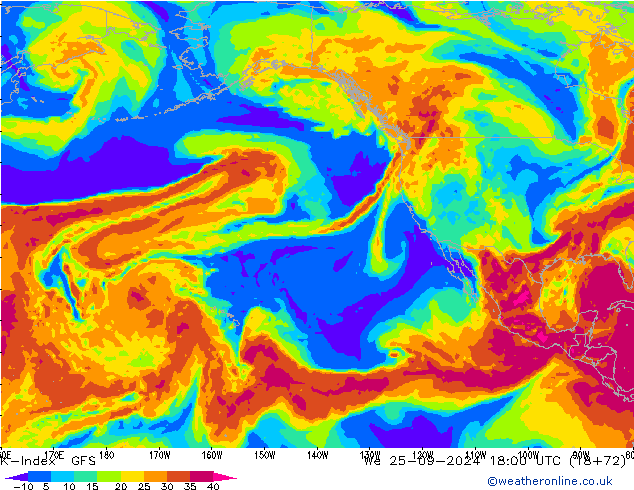 K-Index GFS We 25.09.2024 18 UTC