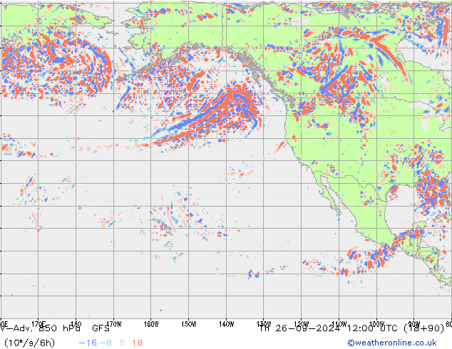 V-Adv. 850 hPa GFS gio 26.09.2024 12 UTC