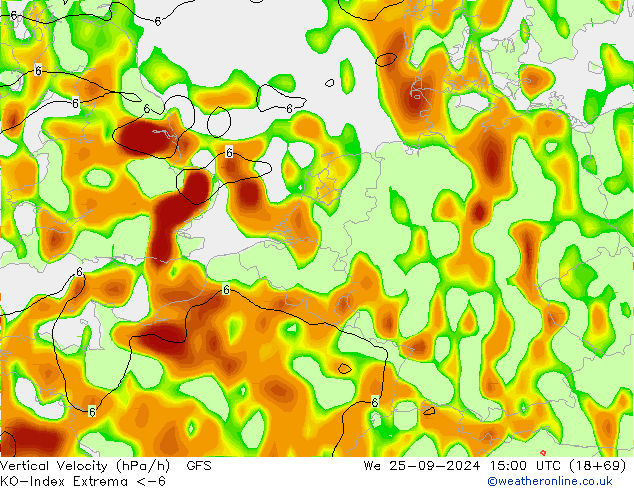 Convection-Index GFS ср 25.09.2024 15 UTC