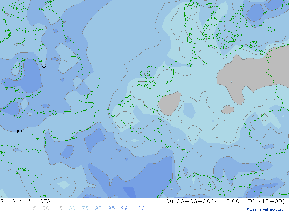 RH 2m GFS September 2024