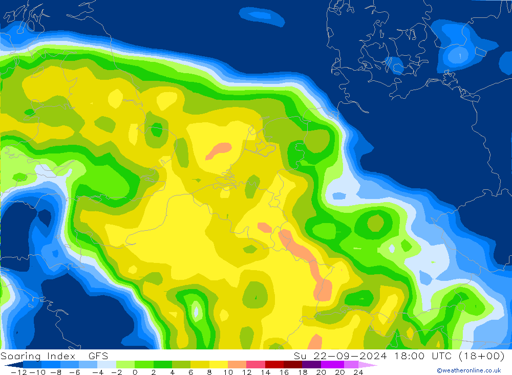 Soaring Index GFS dim 22.09.2024 18 UTC