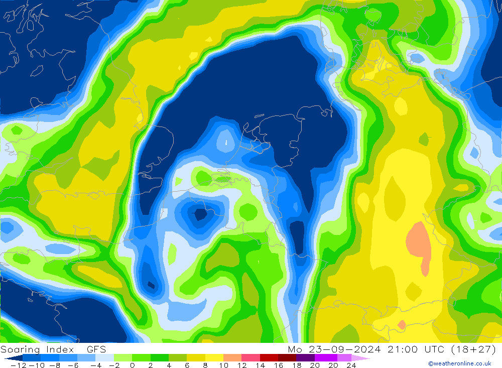 Soaring Index GFS Mo 23.09.2024 21 UTC