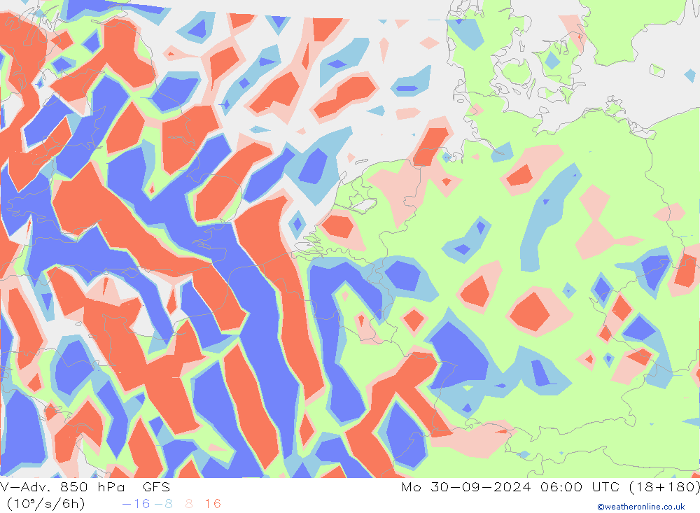 V-Adv. 850 hPa GFS Pzt 30.09.2024 06 UTC