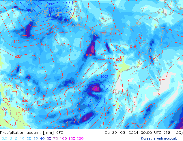 Nied. akkumuliert GFS So 29.09.2024 00 UTC