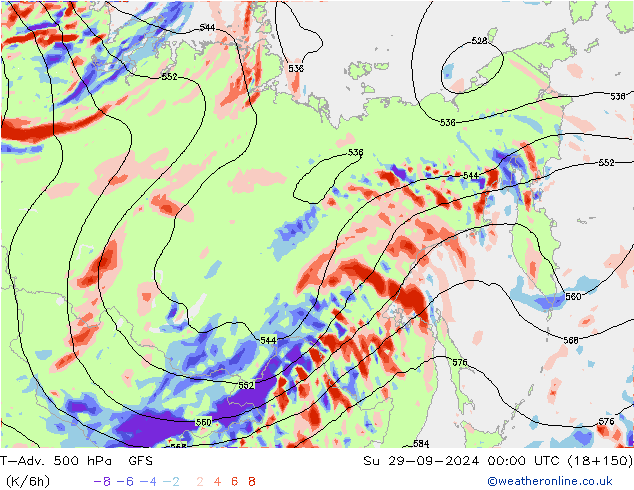 T-Adv. 500 hPa GFS So 29.09.2024 00 UTC