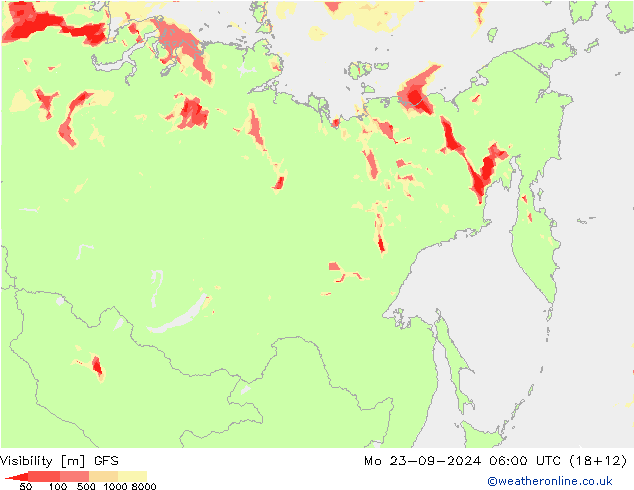 Visibilidad GFS lun 23.09.2024 06 UTC