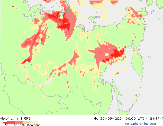 видимость GFS пн 30.09.2024 00 UTC