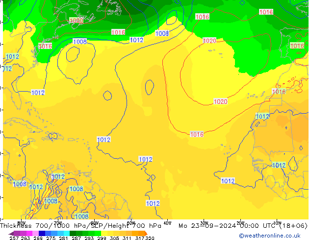 Thck 700-1000 hPa GFS Seg 23.09.2024 00 UTC