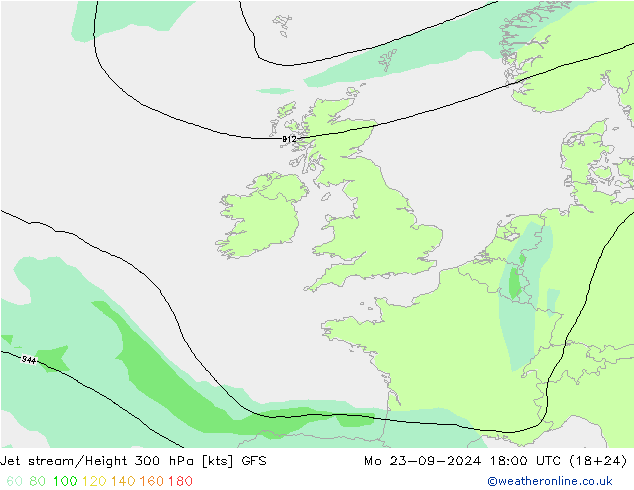 Straalstroom GFS ma 23.09.2024 18 UTC