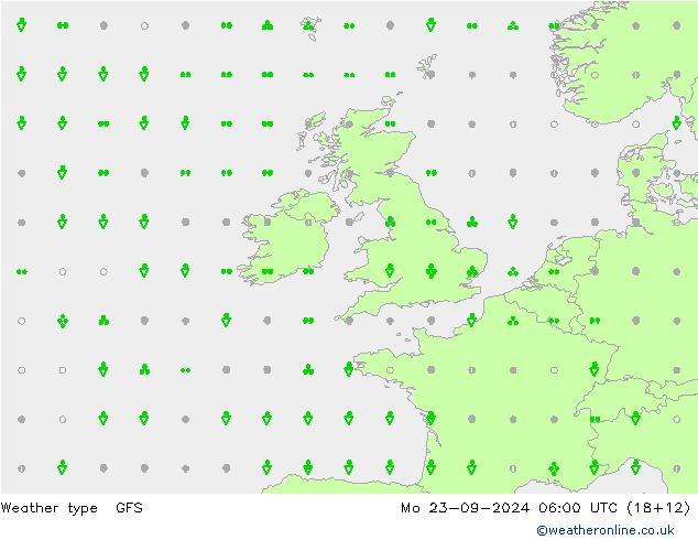 Weermodel GFS ma 23.09.2024 06 UTC