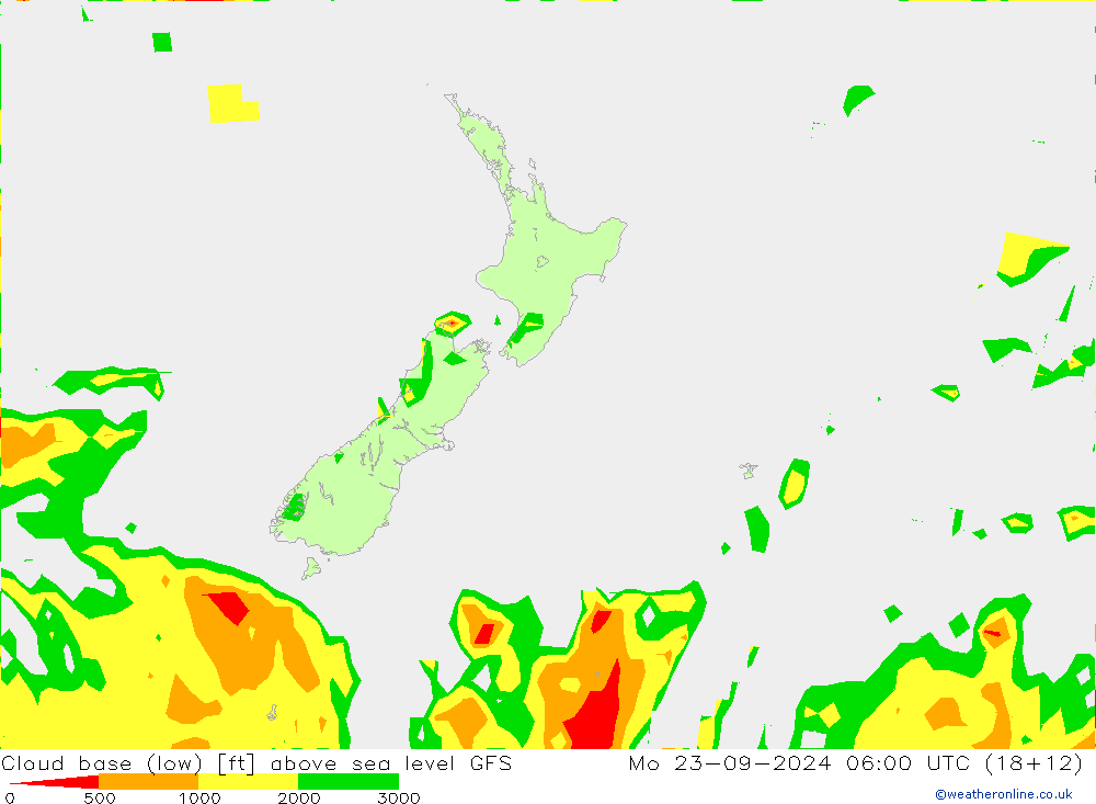 Cloud base (low) GFS Mo 23.09.2024 06 UTC