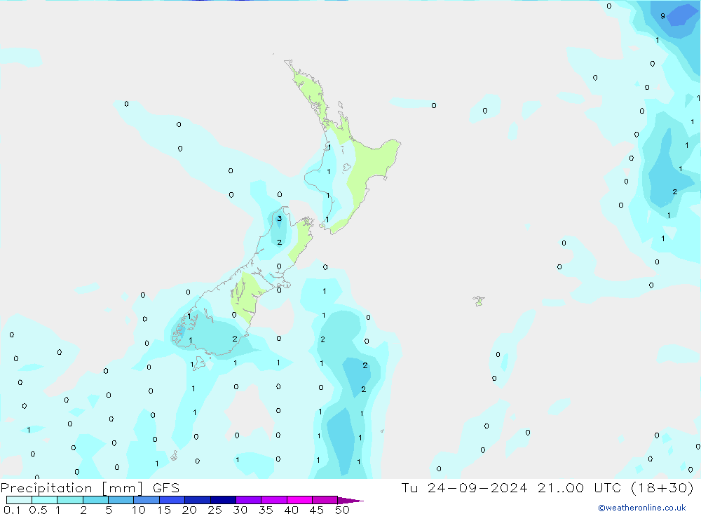 Precipitation GFS Tu 24.09.2024 00 UTC