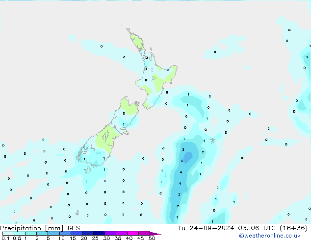 precipitação GFS Ter 24.09.2024 06 UTC